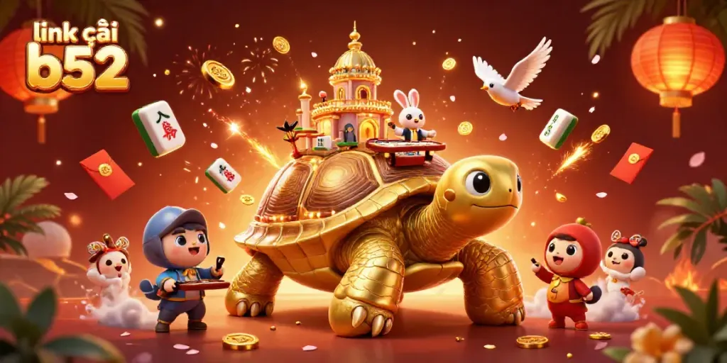 Engage with exciting gameplay at link vào b52, featuring a vibrant casino-themed 3D illustration.